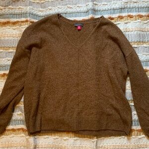 Vince Camuto Brown V-Neck Sweater